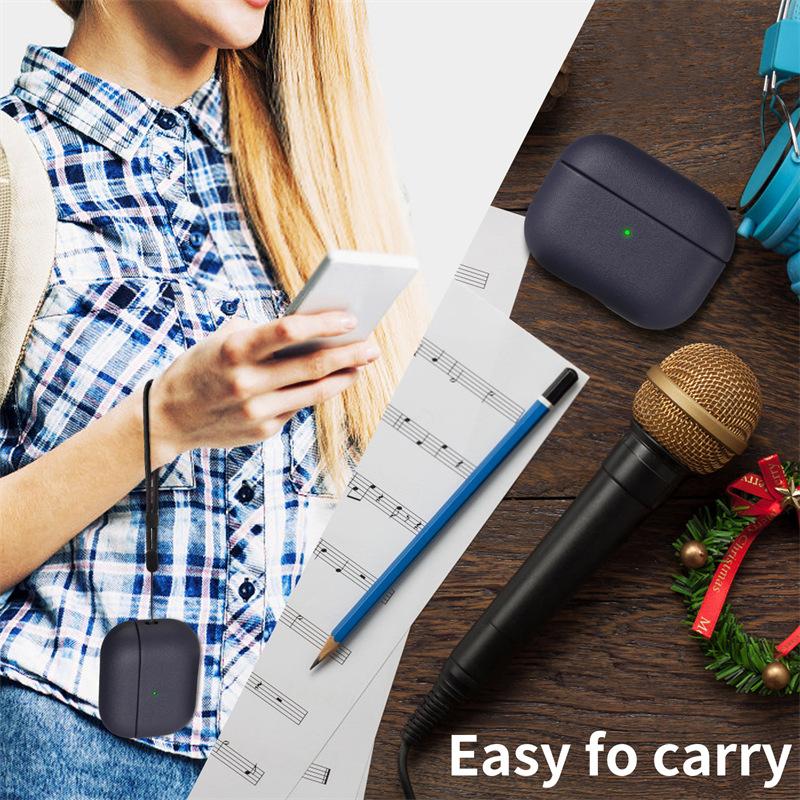 Protective Shockproof Case for Airpods Pro 3 Luxury Leather Business Earphone Case with Lanyard for Airpods Pro3 Generation 2025