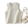 Gilet leggero in piuma d'anatra bianco con scollo rotondo e a V, senza maniche, gilet interno in piuma