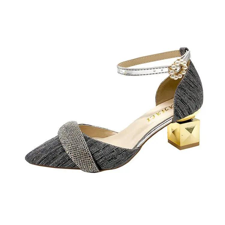 Fashion Thick Heel Women's Sandals Outdoor 2025 Trend The Best Low Price Shoe On Sale Chic and Elegant Summer Offers Luxury Ladies Shoes