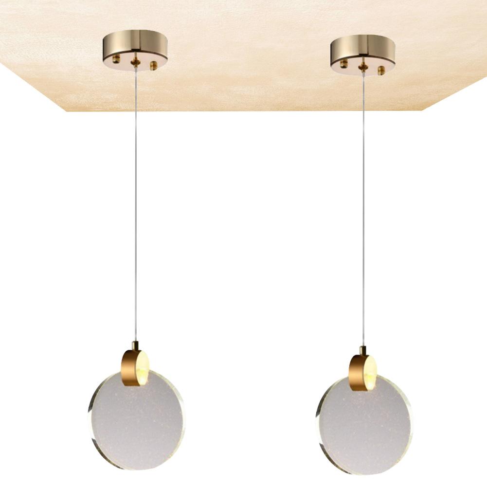 Modern LED Pendant Light Crystal Hanging Light 3 Light Color Chandelier Long Hanging Light LED Hanging Lamp for Kitchen Bedroom