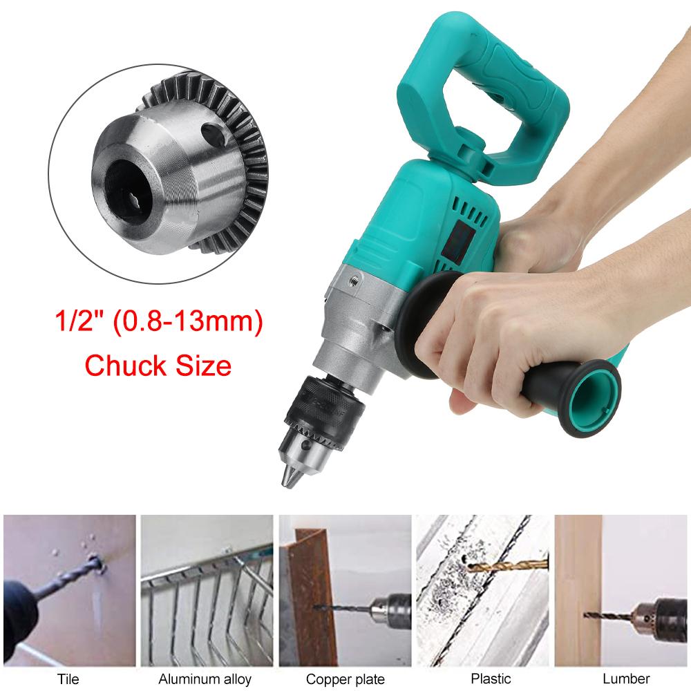 88V Brushless Cordless Electric Drill 13mm 800W Electric Screwdriver 1/2" Auto-locking Chuck Ice Drill Li-ion Battery Power Tool