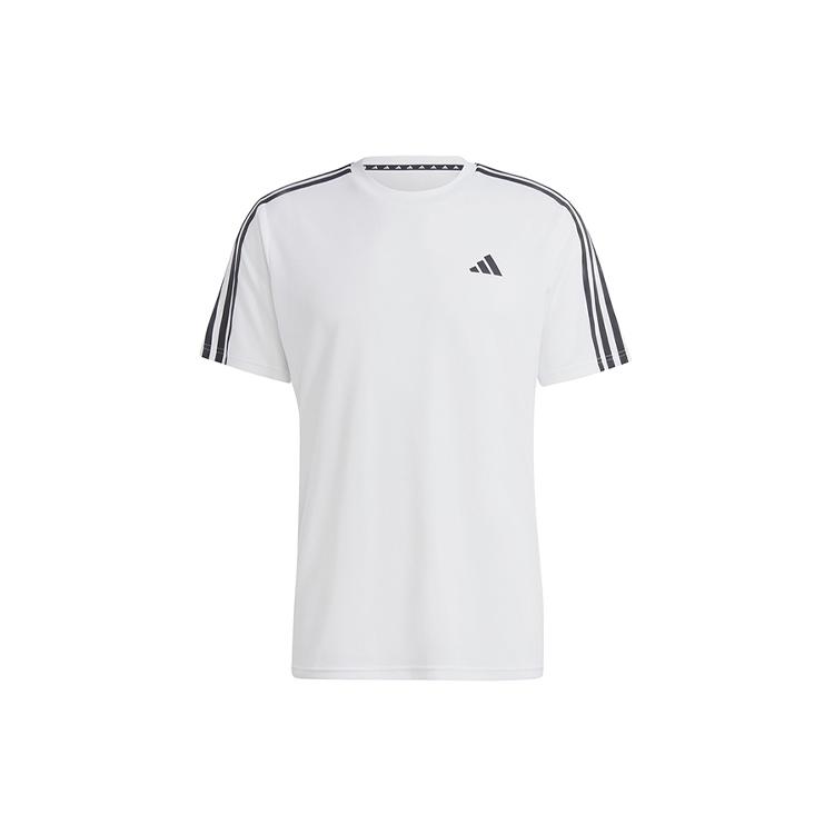 New Adidas 3 Stripes T Shirt Men's White IB8151