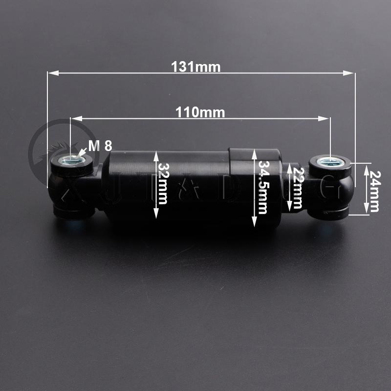 2Pcs 110/125/150mm 750LBS Front &Rear Aluminum Alloy Suspension Shock Absorber For Electric Scooter Bicycle Pocket Bike E-Bike