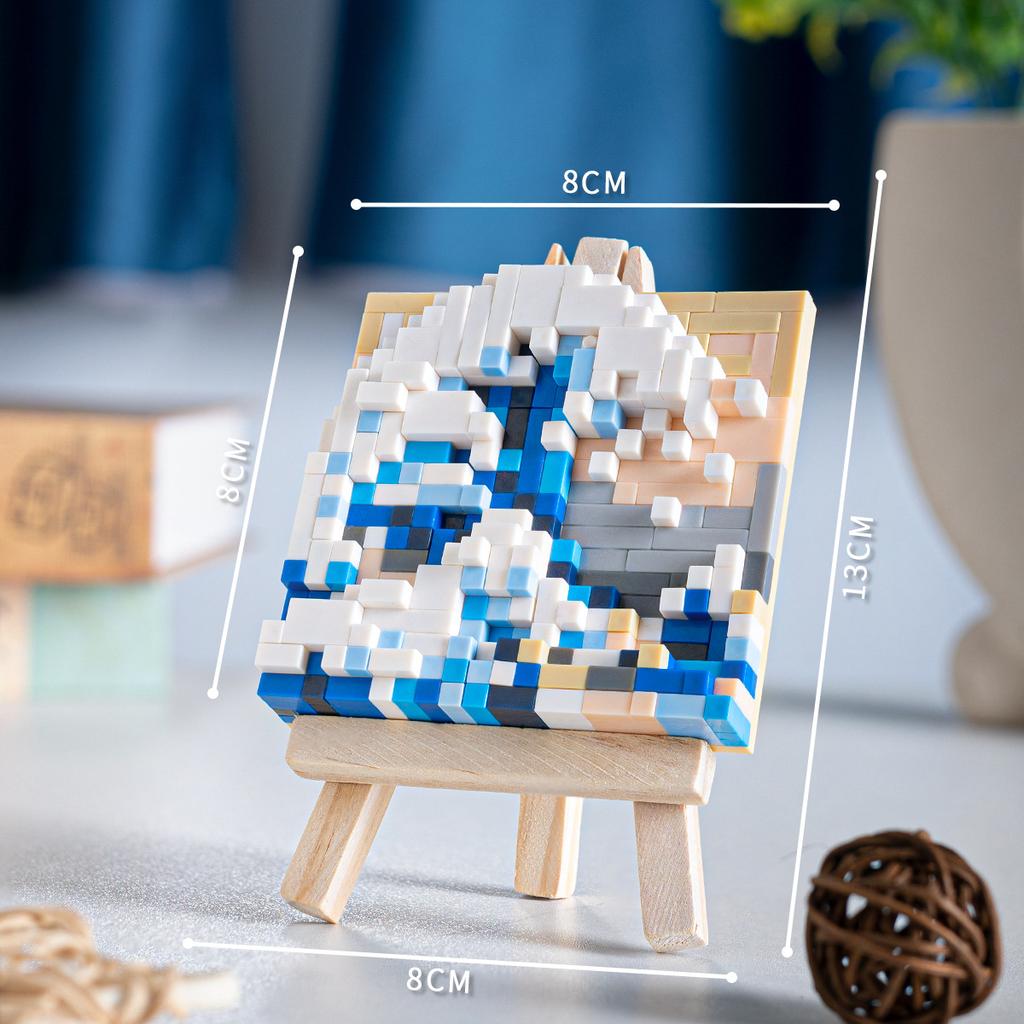 Painting Micro Bricks Construction Set Adult Building Blocks Toys for Children Girls 6 Years Gifts Mini Blocks Construction Set