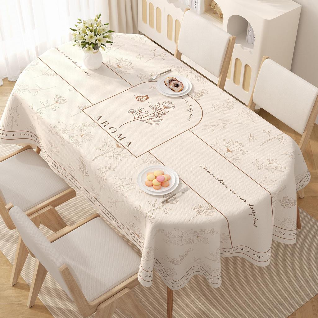 Oval Waterproof Oil-Proof Washable Foldable Heat-Insulating Non-Slip PVC Tablecloth and Mat