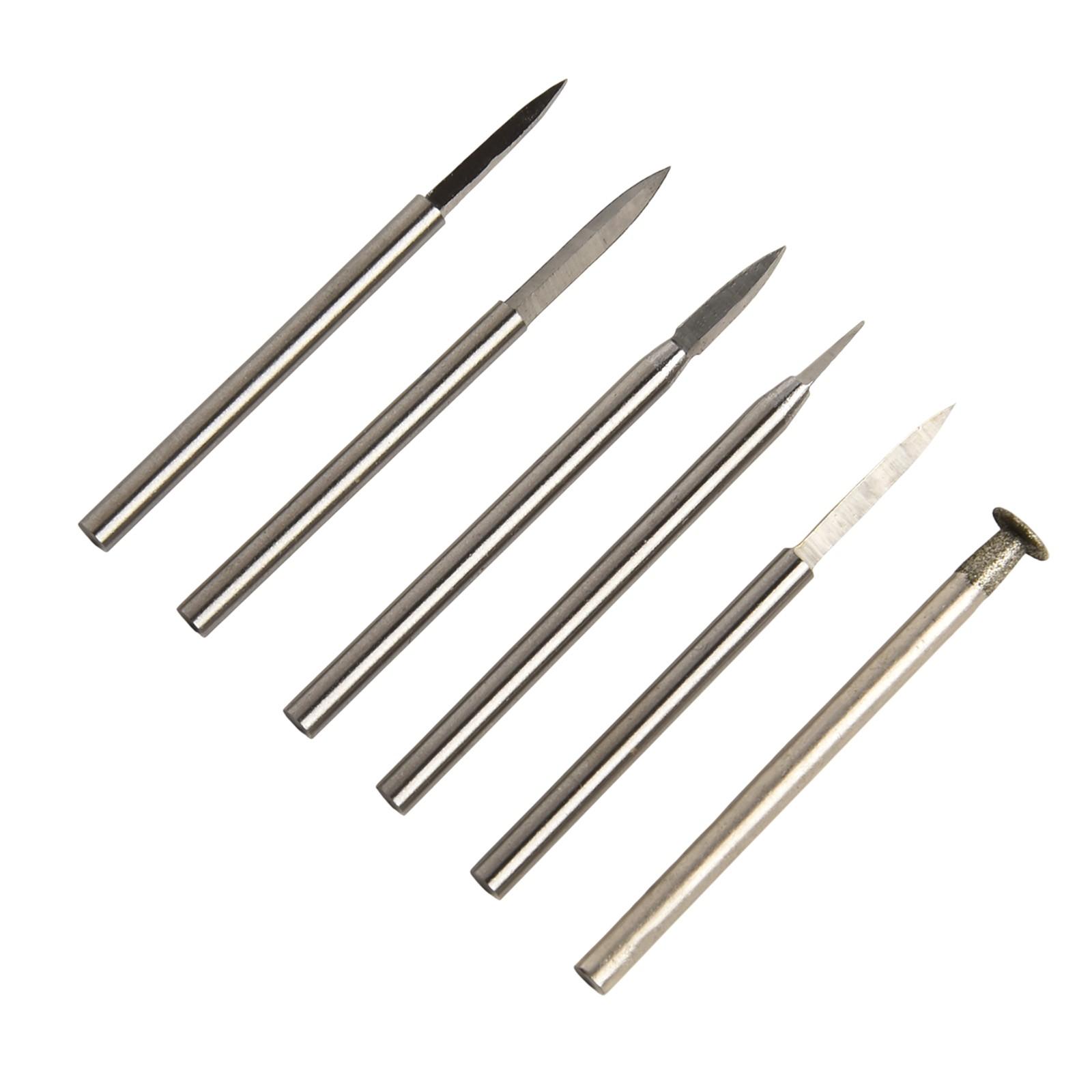 

Полный набор из 6 сверл для резьбы по дереву, совместимых с роторными инструментами