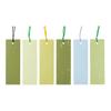Kawasumi Washi Yuzen Washi Bookmarks in Green with Summer Pattern Stencil-Dyed (6 Sheets)