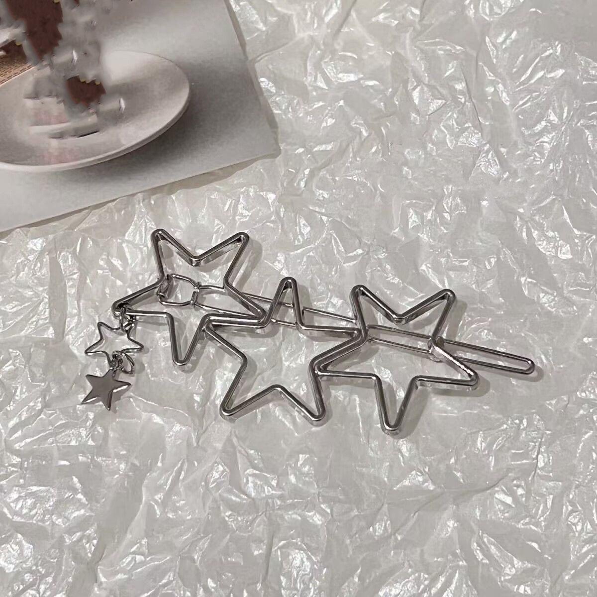 

Заколка для волос Y2K Sweet & Spicy в виде пятиконечной звезды - симпатичный дизайн из сплава