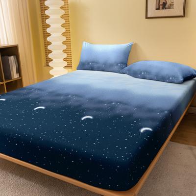 1 Piece Of Fantasy Starry Sky Patterned Frosted Bedsheet, Bedroom Printed Bedspread, Bedding (Excluding Pillowcases)