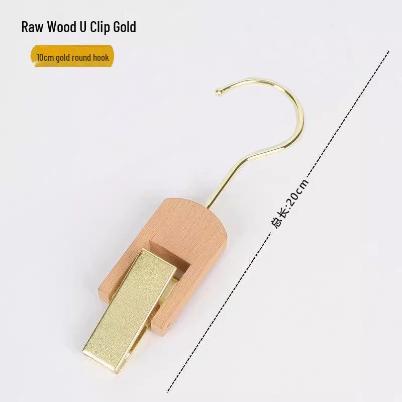 Solid Wood Acrylic Clip Hanger for Clothing Stores – Perfect for Children's Wear, Women's Wear, Pants, Scarves, Hats, and Socks.