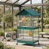 Birdcage on Wheels, Removable Divider, 4 Feeders 2 Perches, 2 Sliding Trays, 94 x 70 x 158 cm