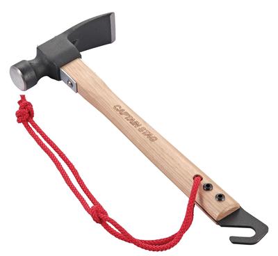 Captain Stag UA-4516 Młotek do wbijania śledzi, Młotek do namiotu, Kuty wyciągacz do śledzi, Naturalny, Rozmiar produktu: Około. 40 x 120 x 315mm