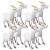 ERINGOGO 8 Pieces Goat Figurines, Miniature Goat Models, Cartoon Style Animal Figures for Micro Landscapes, Desktop Ornaments, Home Decor, Great Gift