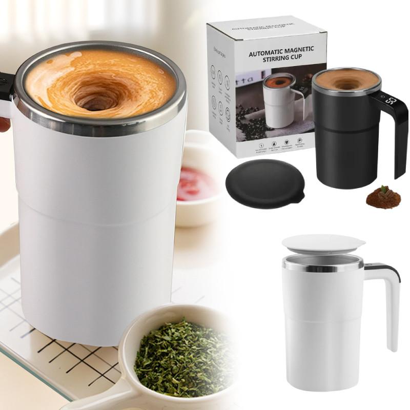Modern Minimalist Portable Coffee Mug With Electric Mixer For Fitness And Home Use