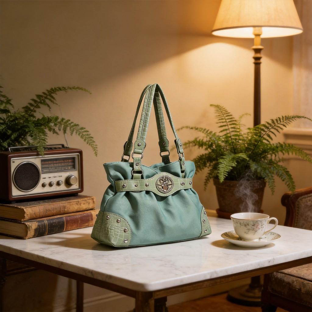 Borsa a Spalla Casual in Tessuto Poliestere con Chiusura Magnetica per Uso Quotidiano