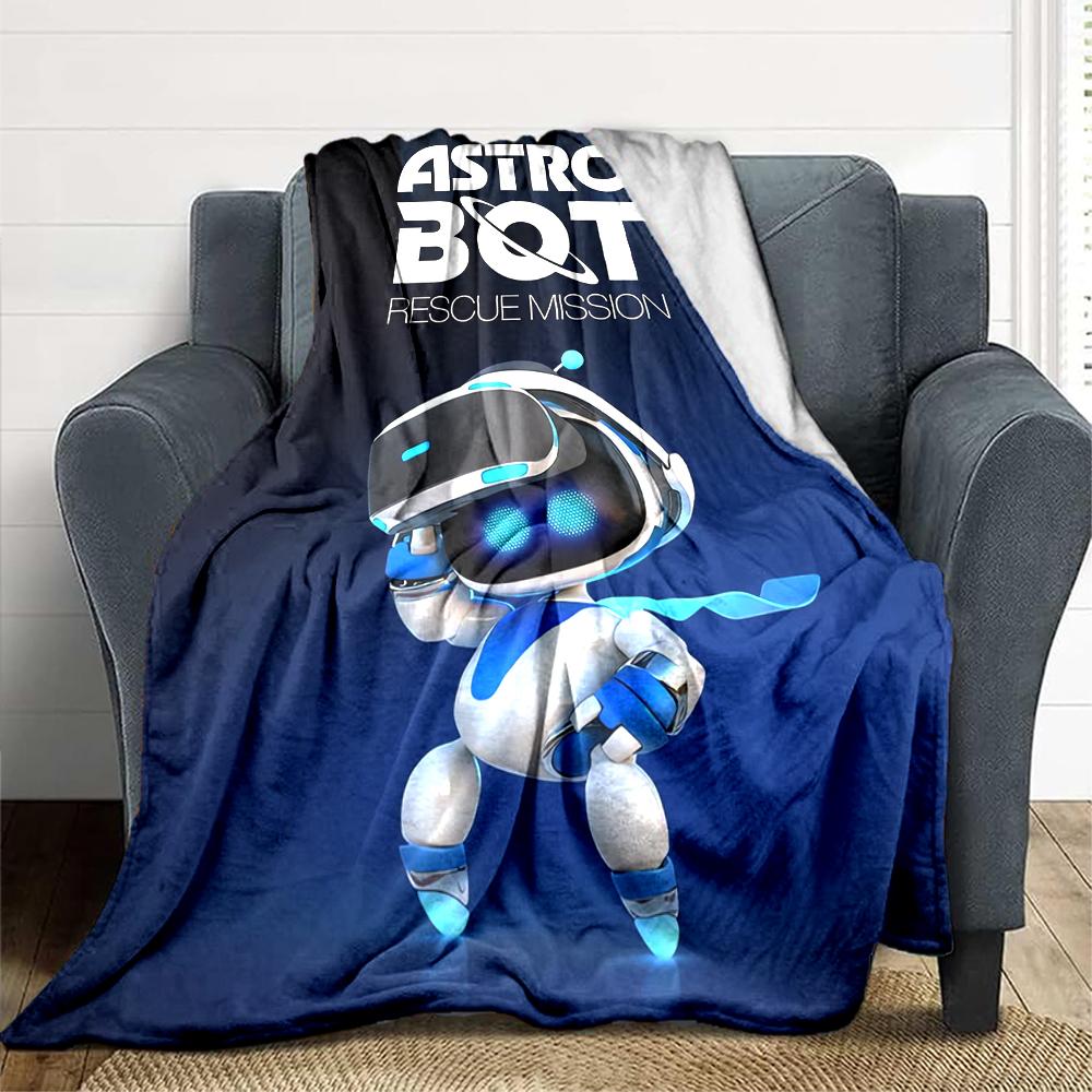 1 vnt. Astro Bot gelbėjimo misija pledas minkštas ir patogus kasdienis šiltas kempingui kelionei Kalėdos Helovinas Kalėdų dovana M924612