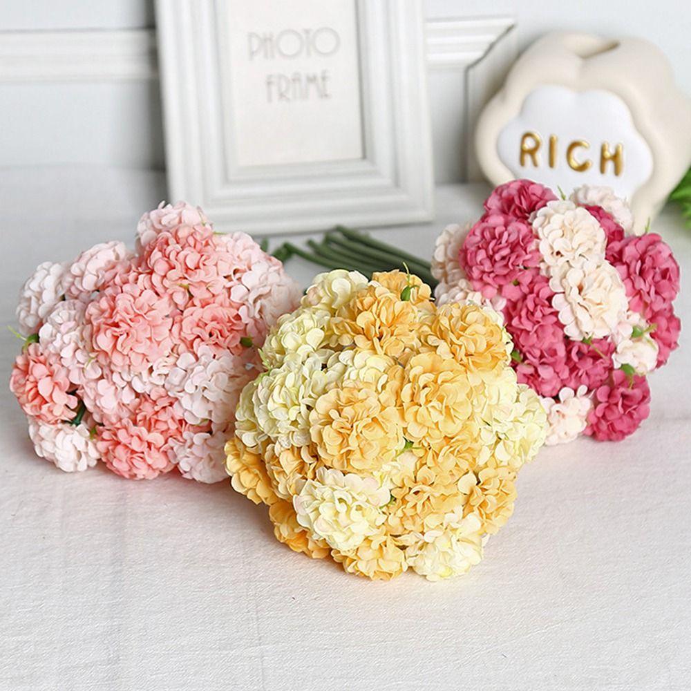 27 Köpfe Hortensien Künstliche Blumen Mehrfarbige Seidenblüten Künstliche Blume Foto Requisiten DIY Zubehör Blumengesteck