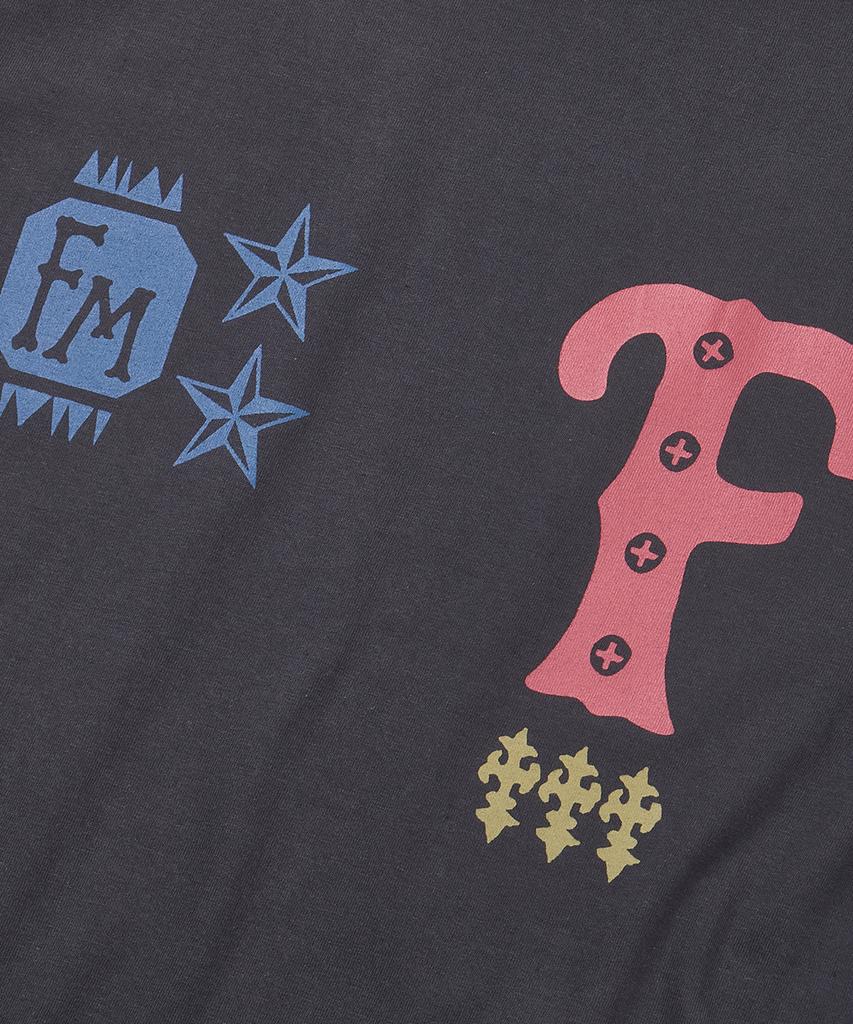 FREEMARIO Smudge Ringer T-Shirt [Charcoal]