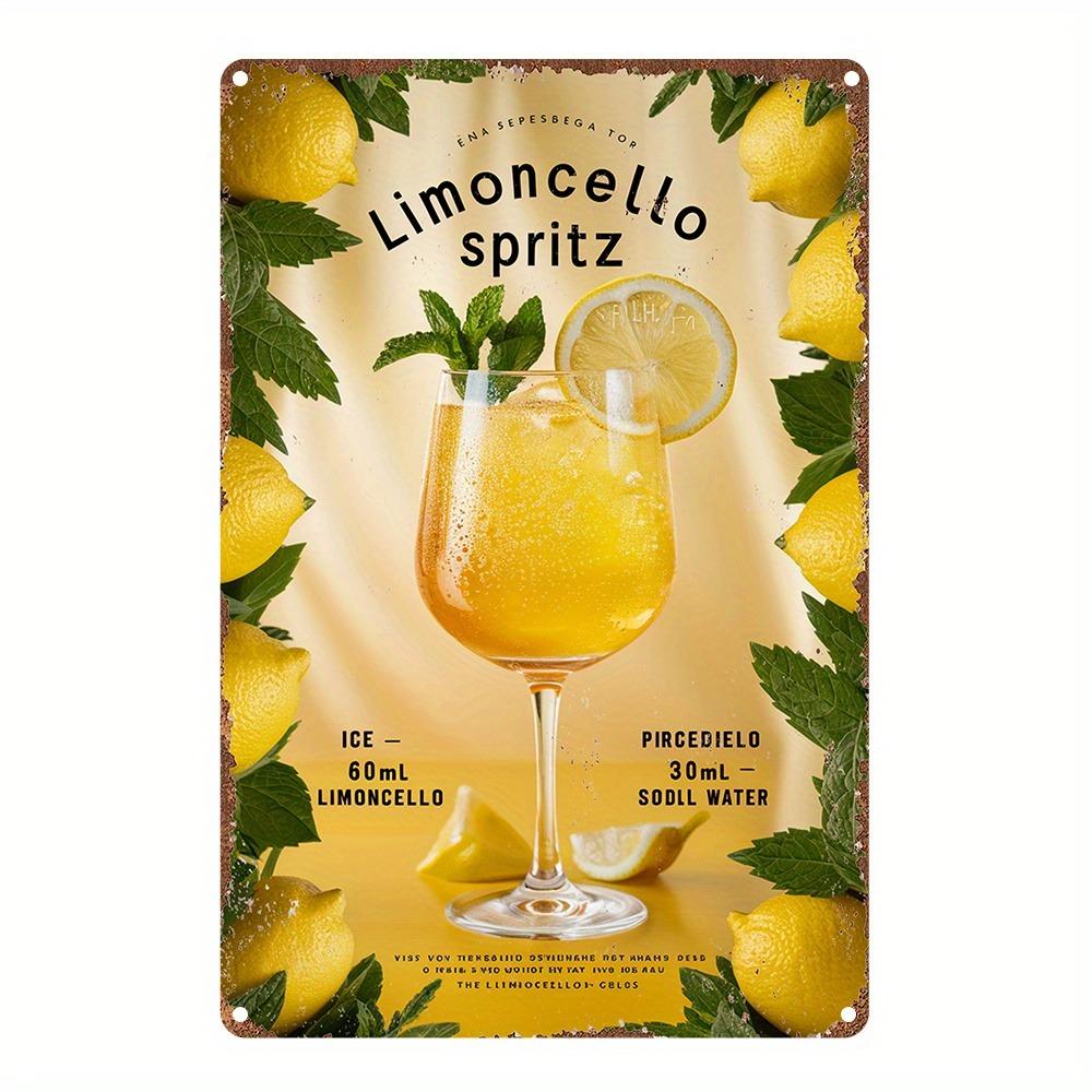 

Vintage Limoncello Spritz Aluminum Sign - 60x30cm 2D Art Poster, Retro Decor for Bar Kitchen Cafe, Ideal Gift 20x30cm（7.8x11.8inch）