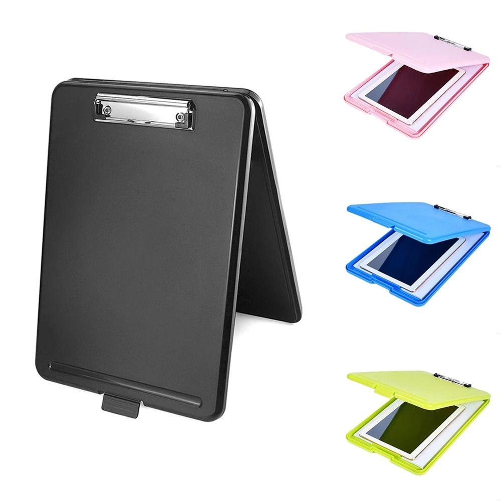a4 Size File Organizer Plastic Document Box Practical File Folder with Clipboard School Use
