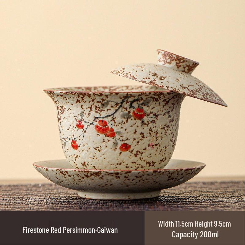 Qiwei Ru Kiln Ceramic Sancai Gaiwan