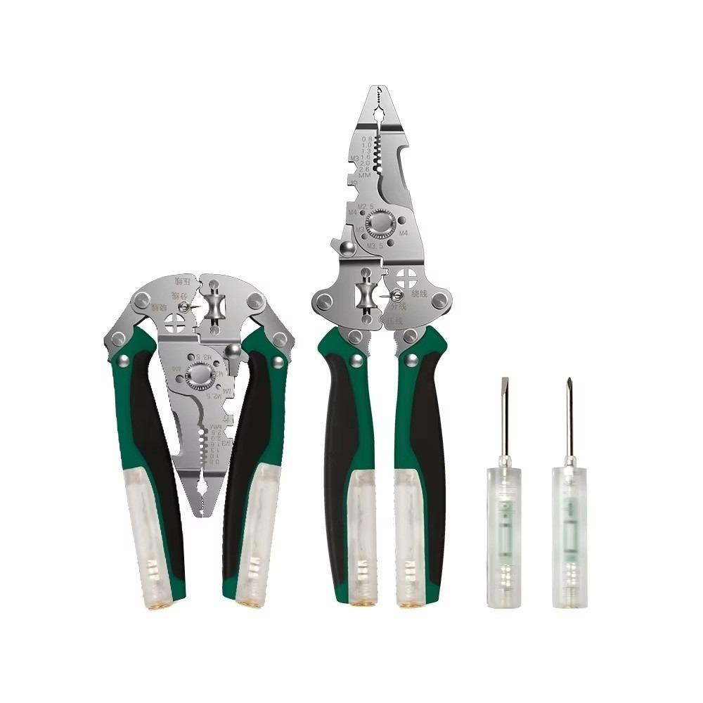 

Складные плоскогубцы для зачистки проводов 18 В 1 Электрик Обжимные плоскогубцы Зачистка проводов зелёный