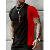 Summer European-American Men's Youth Fashion Sports Printed Loose Casual Short Sleeve T-Shirt