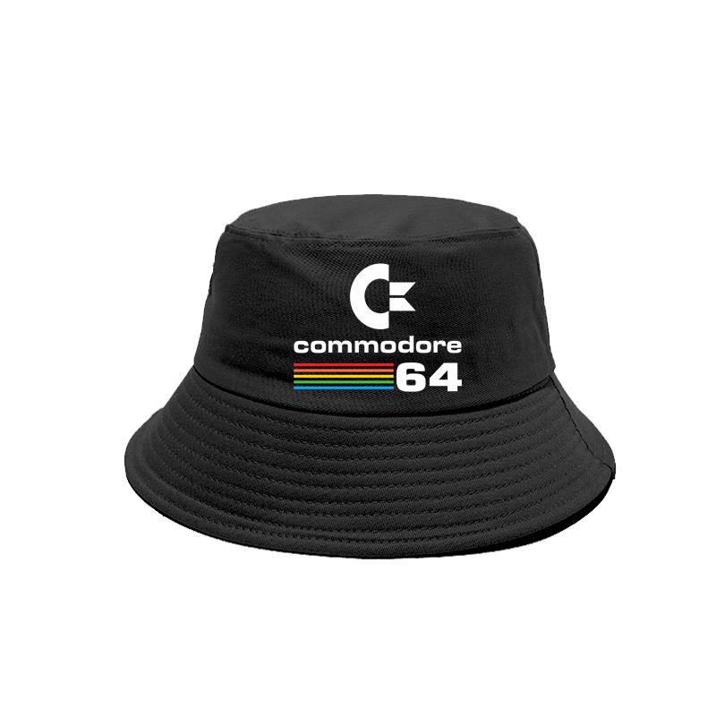 Commodore 64 Bucket Hats Women Unisex Cool Outdoor Commodore Panama Caps Summer Bob Hat