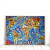 Mappa del mondo dei cartoni animati Pittura su tela Decorazioni per la camera dei bambini Poster e stampe Decorazioni per l'aula Immagini di arte della parete Decorazioni per la casa