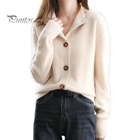 

Женский свитер, пальто, однобортный, воротник-стойка, длинные рукава, трикотаж, свободный, однотонный, короткий кардиган, куртка M