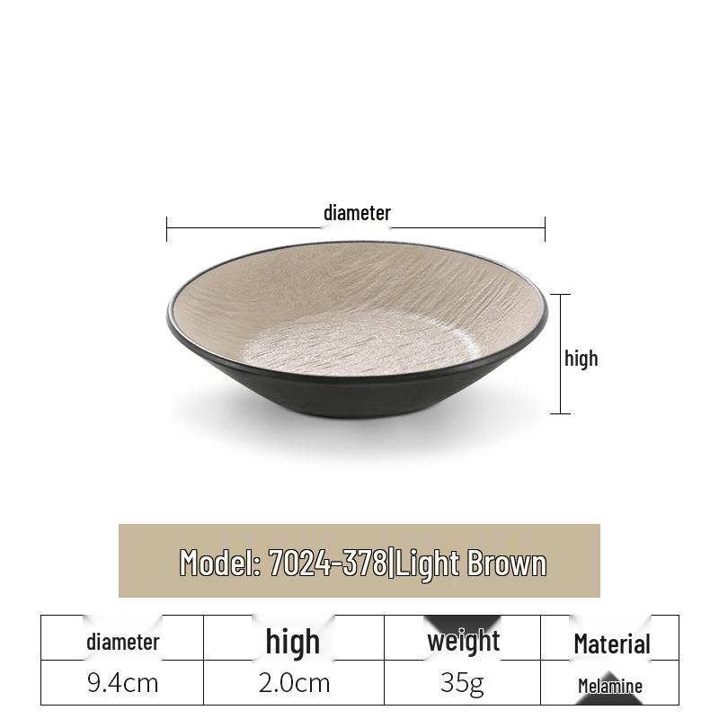 Melamine Faux Porcelain Japanese-Korean Style Small Dish for Sauces, Snacks, BBQ, & Hot Pot