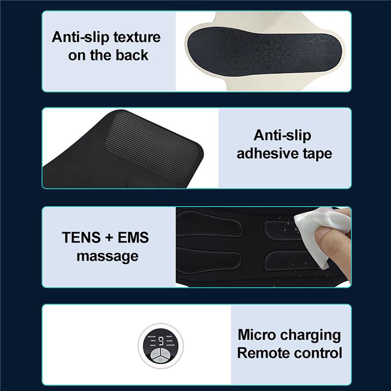 EMS Pulse Microcurrent Foot Acupoint Massage Slippers 6 Massage Modes Electric Foot Massage Slippers for Relax Relieve Pain Feet
