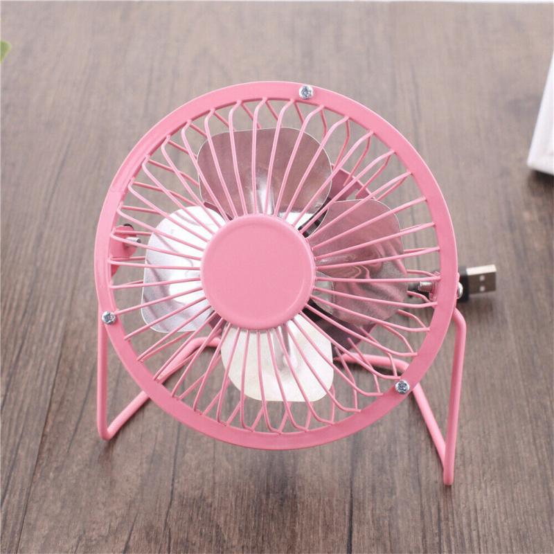 4 Inch Metal Usb Mini Fan Portable 360 Degree Adjustable Angle Quiet Cooling Fan