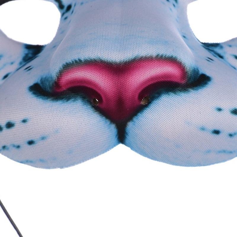 Snow Leopard Animal Mask Masquerade Mask Half Face Mask Halloween Party Mask Masquerade Accessory For Men Women Cosplay