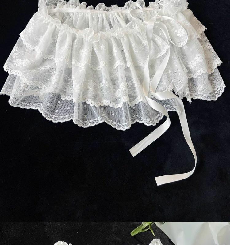 Industrial Ballet-Inspired Lace Tie Bow Layered Skirt - Women's Spring/Summer Fashion