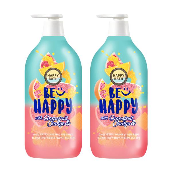 

HAPPY BATH Smile Body Wash Brightening Grapefruit Orange 900g x2