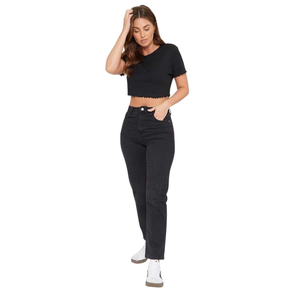 Be You Womens/Ladies Plain Ribbed Regular Crop T-Shirt
