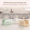 1 Stück Multifunktionales Kunststoff Küchenarbeitsplatten-Aufbewahrungsregal Haushalt Suppenlöffel Topfdeckel Aufbewahrungsregal