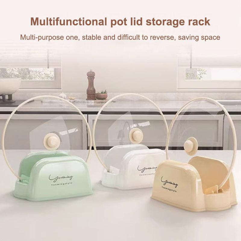 1 Stück Multifunktionales Kunststoff Küchenarbeitsplatten-Aufbewahrungsregal Haushalt Suppenlöffel Topfdeckel Aufbewahrungsregal