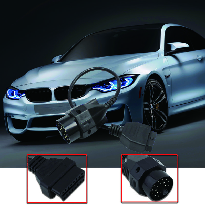 For BMW 20pin to OBD2 16pin connector cable OBD OBD2 adapter cable for BMW e36 e39 X5 Z3 scan tool cable