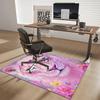 1pc Glowing Lioness Office Chair Mat - Sparkling Heart Design, Anime Cartoon Style, Non-Slip Rug for Home and Office Decor, Suitable for All Seasons.H