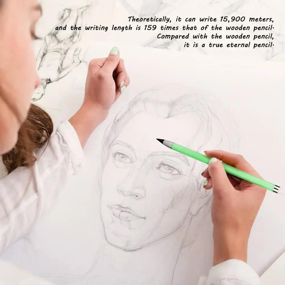 6pz Matita Senza Inchiostro, Matita Forever Riutilizzabile Eterna Illimitata Matita Scrittura Disegno Studenti Ufficio Forniture Scolastiche