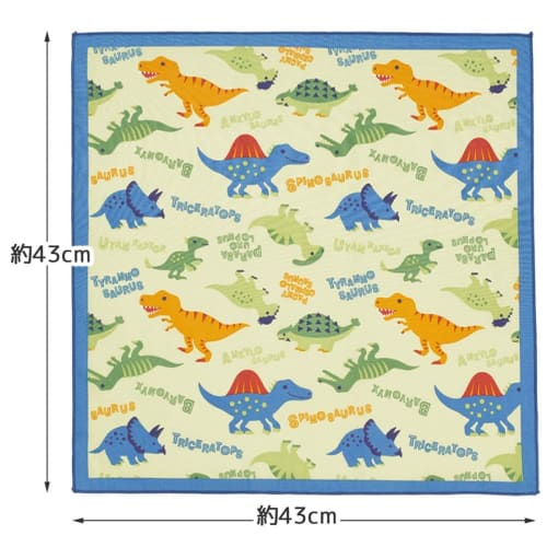 Skater Kids' Lunch Cloth, 43x43cm, Made in Japan, Dinosaur Picture, KB4-A