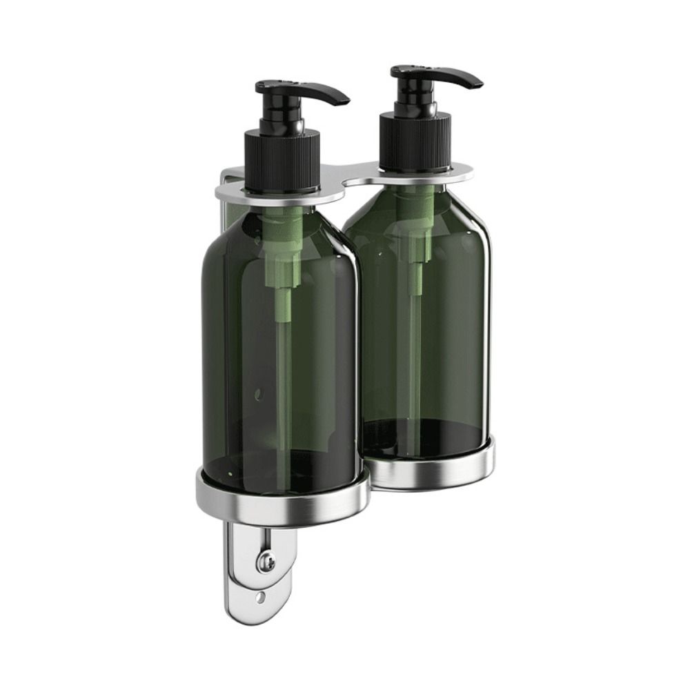 Stainless Steel Manual Soap Dispenser Plastic Pump Bottle Wall Mounted Soap Dispenser  Bathroom