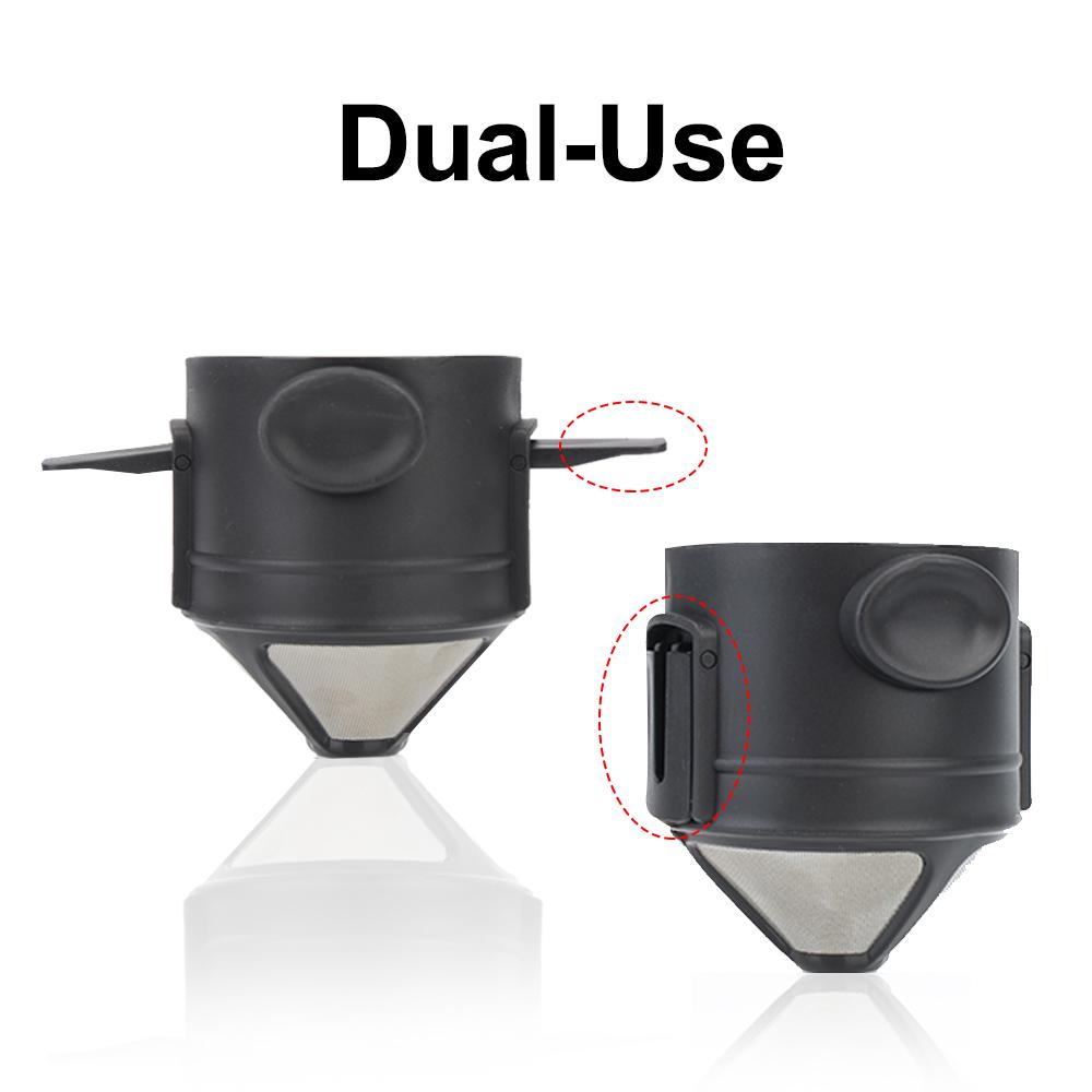 Porte-thé à café en acier inoxydable réutilisable sans papier Filtre à café Infuseur à thé Accessoires de café