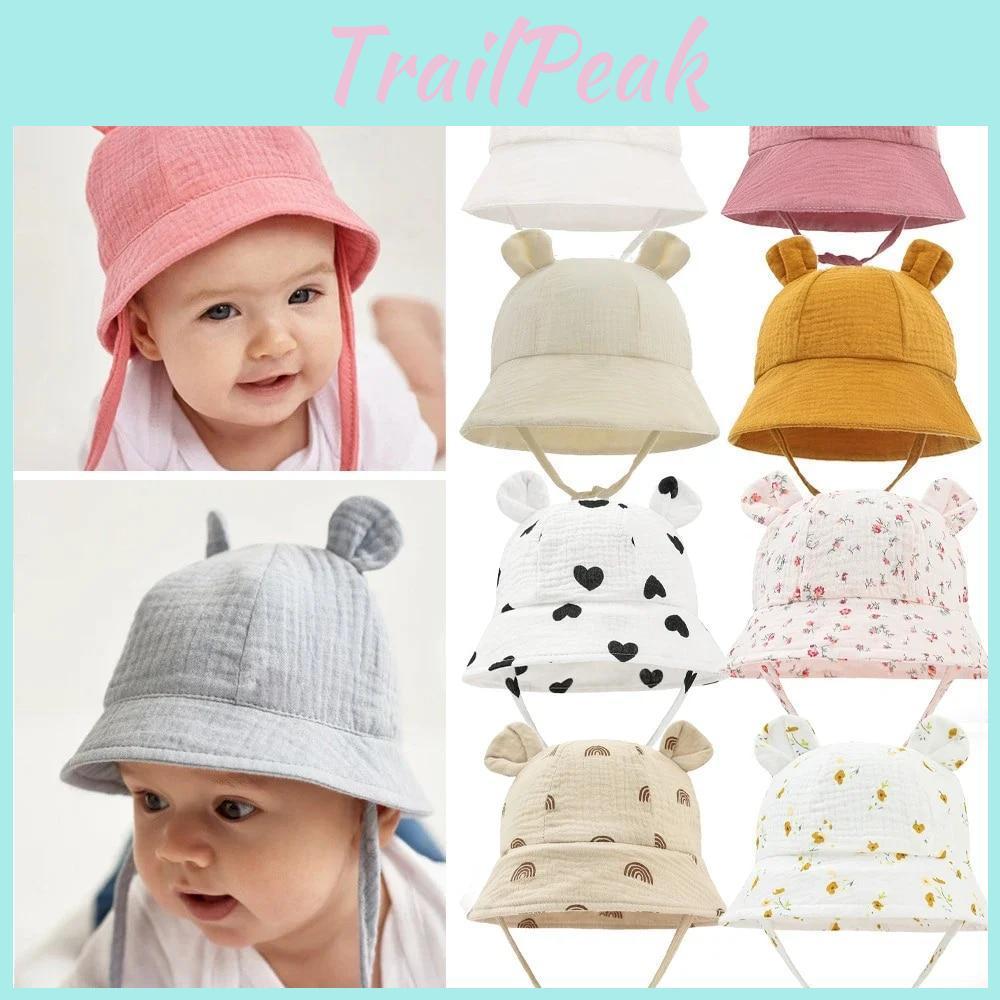 Baby Autumn 2024 Sun New Hat Children Outdoor Rabbit Ear Beach Caps Boy Girl Panama Hat Unisex Beach Bucket Hats Bunny Hat
