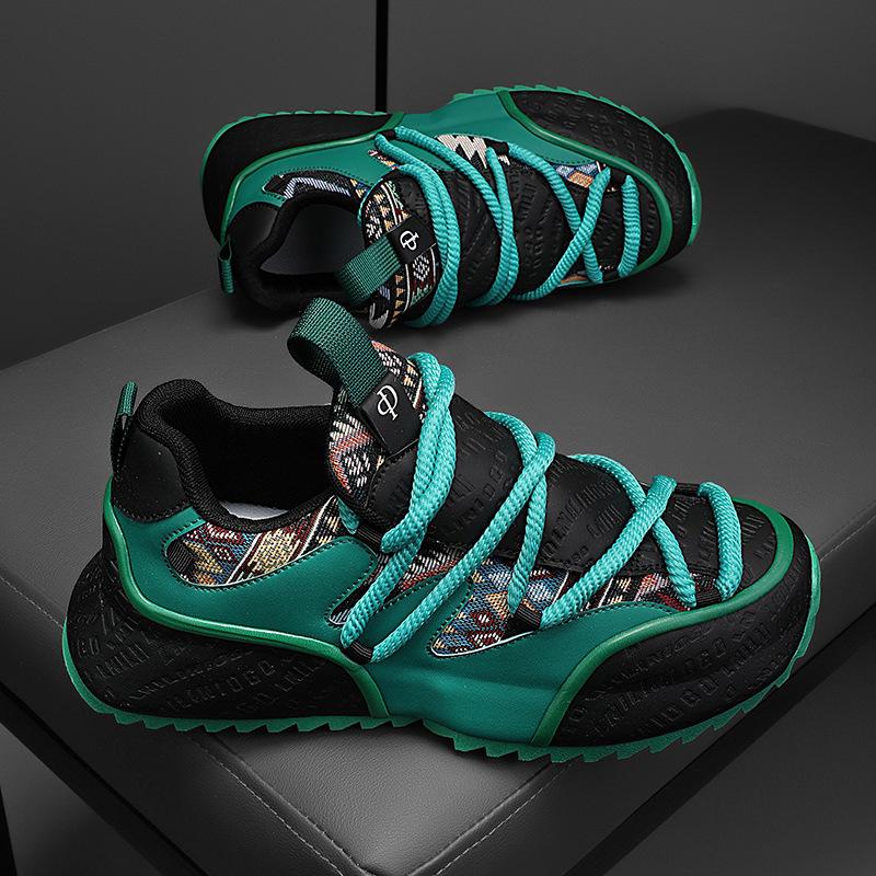 2025 New Luxury Men's Shoes Fashion Trend Casual Shoes Thick soled Height Increasing Wear resistant Running Sports Shoes