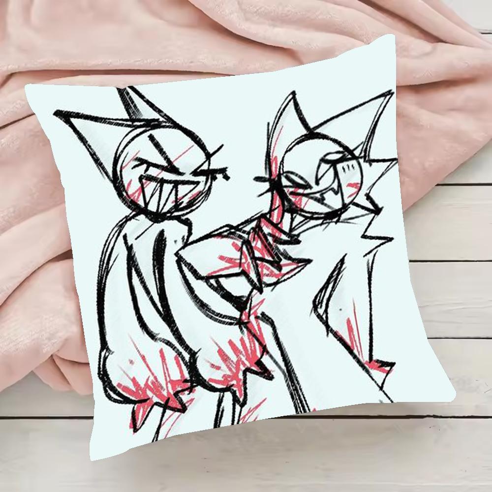 Boykisser Silly Cat Cute Pillow Case Pillowcase Anti-dustmite Pillow Invisible zipper silky short plush Sofa cushion cover