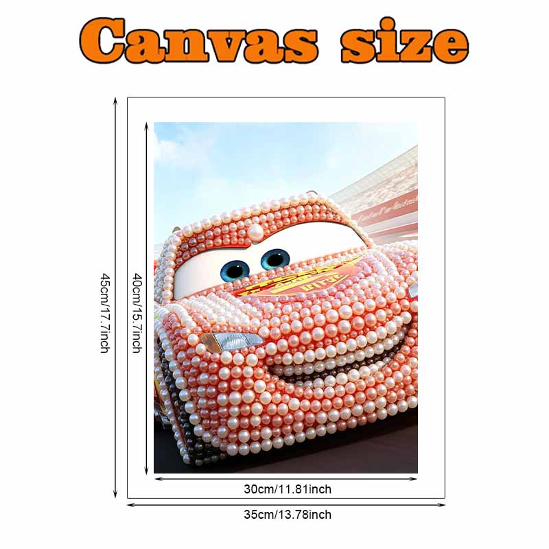 Disney Pearl Art Painting Lightning McQueen Handmade diy5D Pearl Gem Painting Pictures Crafts Special Shape Home Wall Decoration
