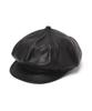 [Schott] LEATHER NEWSBOY CAP, Leather Newsboy Cap, Men's, M 010, Black, 782-5974006